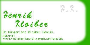 henrik kloiber business card
